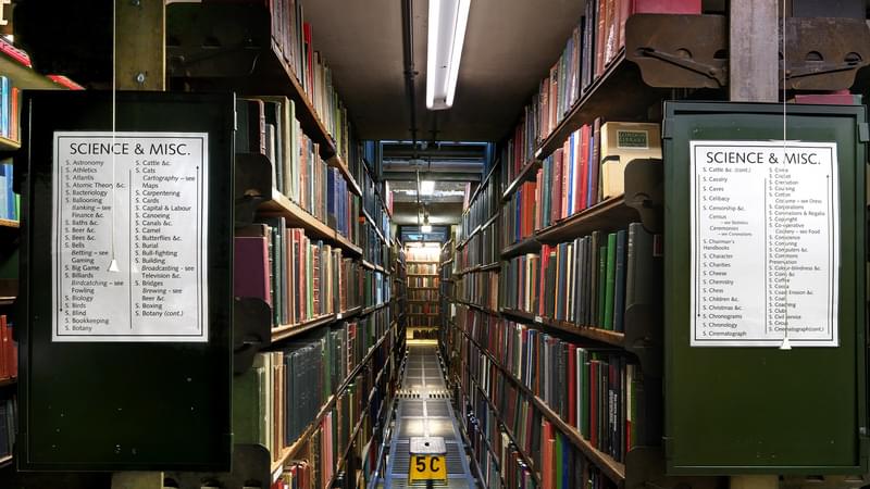 London Library Backstacks Science misc