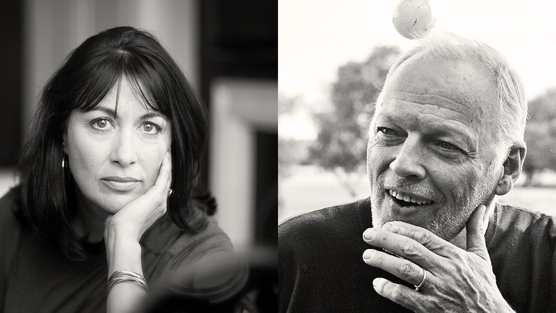 Polly Samson and David Gilmour bw