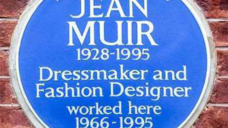 Jean muir plaque